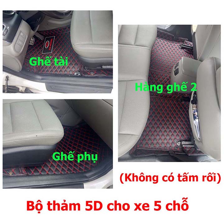 Thảm sàn 5D 6D cho xe 5 chỗ Chevrolet Trax 2015 - 2018 không mùi, không thấm nước, phủ kín 90% sàn xe