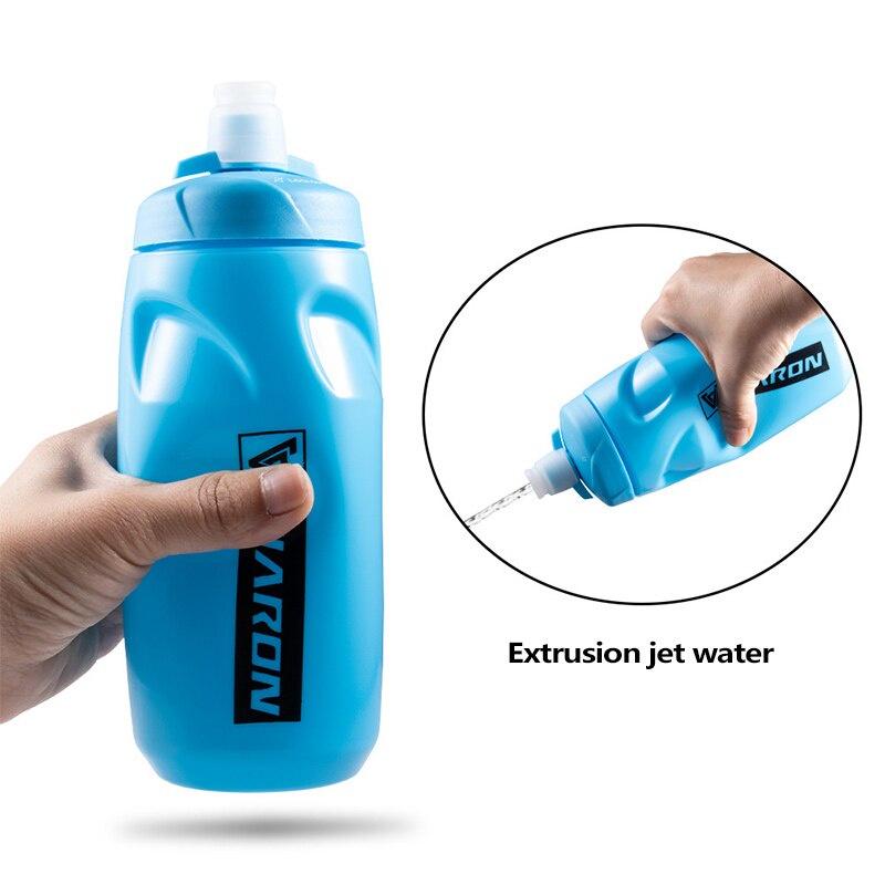 Bình Đựng Nước Bằng Silicon PP Siêu Nhẹ 650ML Chống Rò Rỉ Có Khóa Cho Xe Đạp Leo Núi