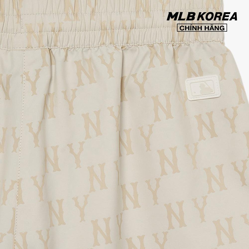 MLB - Quần shorts unisex ống rộng lưng thun Monogram 3ASMM0233-50IVS