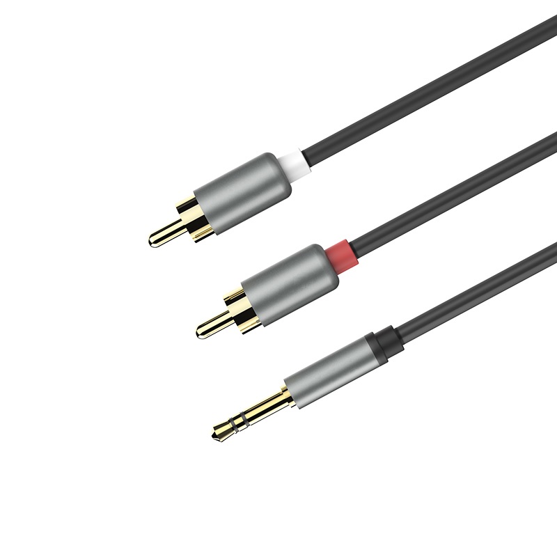 Cáp Kết Nối Audio 3.5 - Dây Loa 3.5mm Ra 2 Đầu Bông Sen dây dài 1.5m (màu ngẫu nhiên) - Hàng Nhập Khẩu