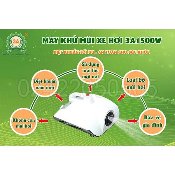 Máy khử mùi diệt khuẩn ô tô 3A1500W