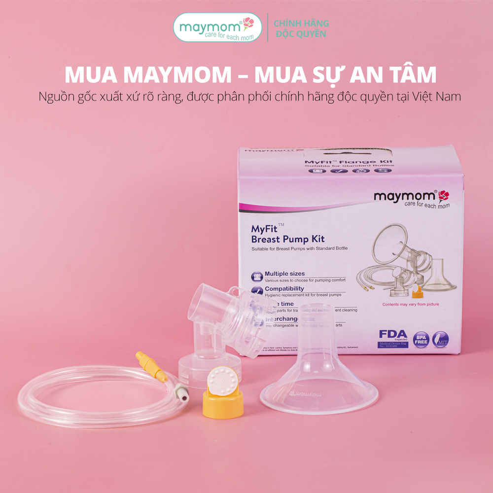 Bộ Phụ Kiện Máy Hút Sữa Medela Swing Thương Hiệu Maymom, Phễu Size Từ 10-32mm