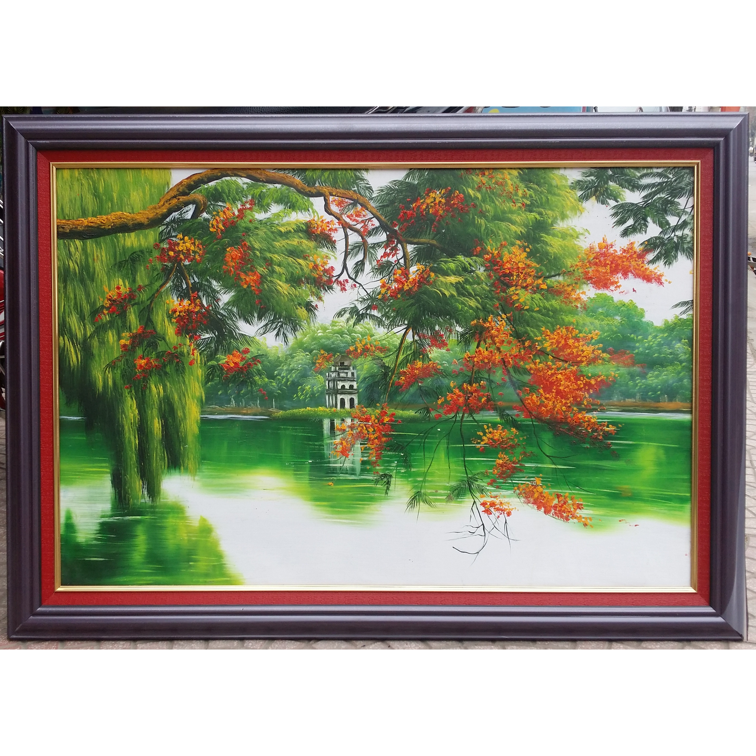 TRANH VẼ SƠN DẦU, HỒ GƯƠM- HỒ HOÀN KIẾM