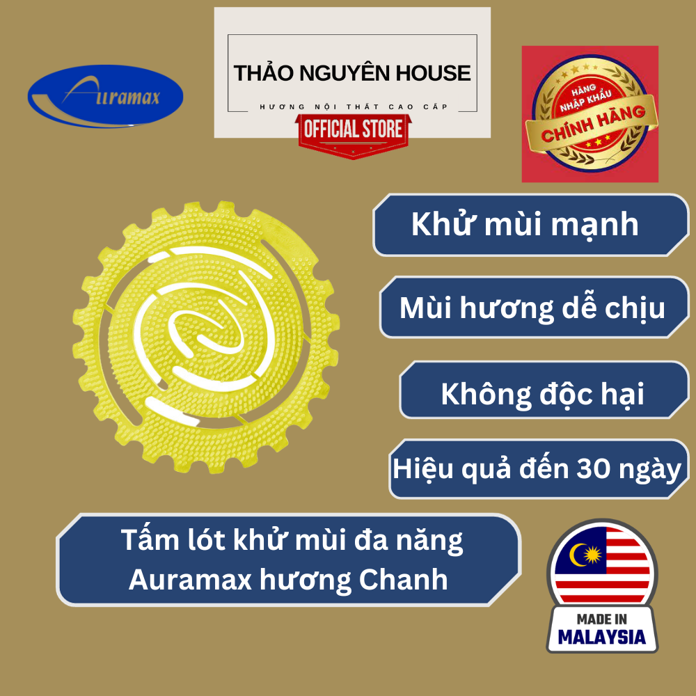 Tấm lót khử mùi đa năng Auramax hương Chanh