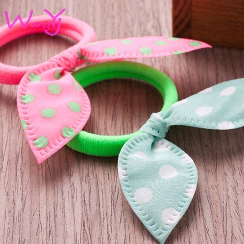 Dây Buộc Tóc Đính Nơ Xinh Xắn Cho Bé Gái