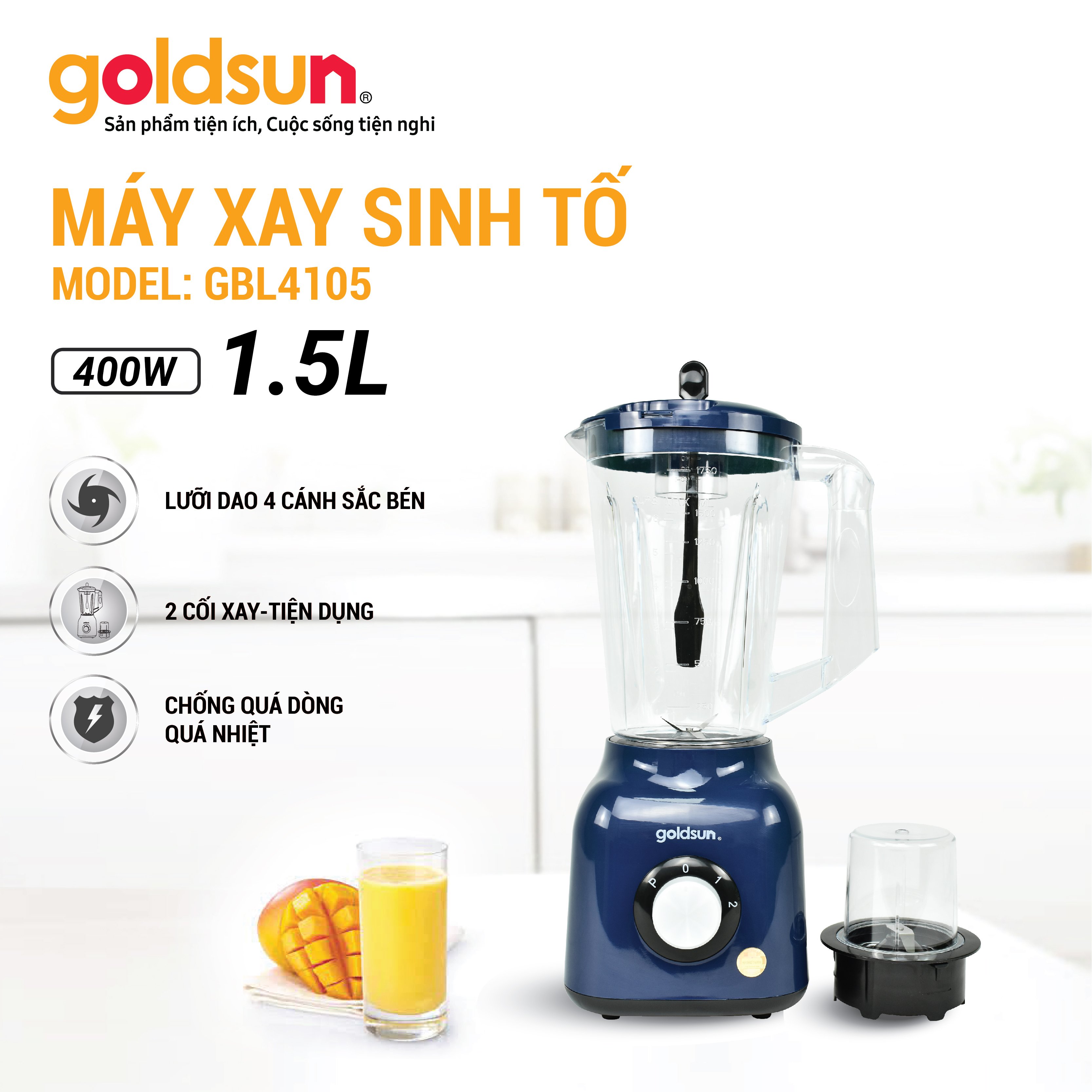 Máy xay sinh tố Goldsun GBL4105 - Hàng chính hãng