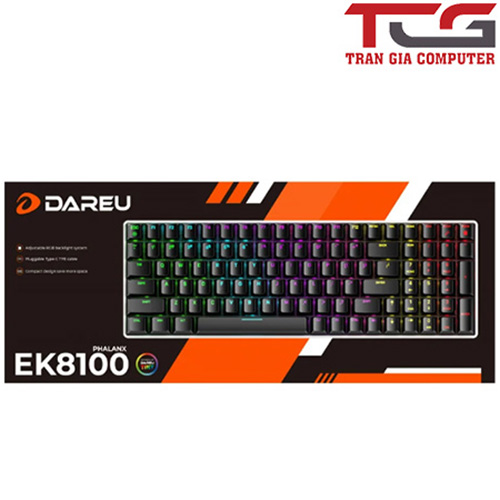 Bàn phím cơ Gaming DareU EK8100 RGB New - Hàng chính hãng