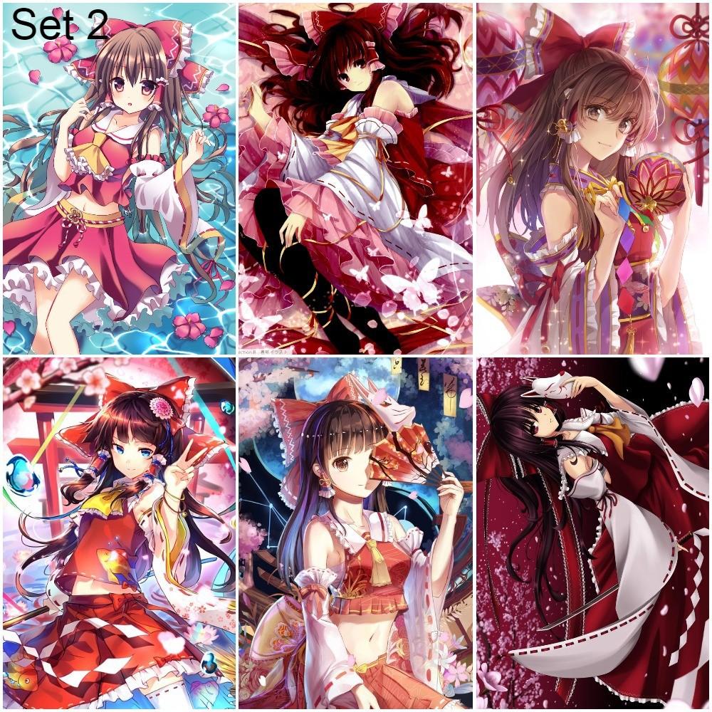 Bộ 6 Poster anime Touhou Gensou Mangekyou - Đông Phương Huyễn Tưởng (1) (bóc dán) - A3,A4,A5