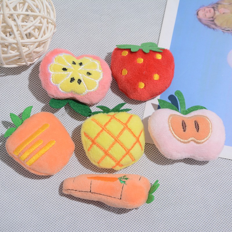 Combo 50 Gấu bông hình trái cây cho máy gắp thú, hand made kẹp tóc, móc khoá ngẫu nhiên nhiều mẫu