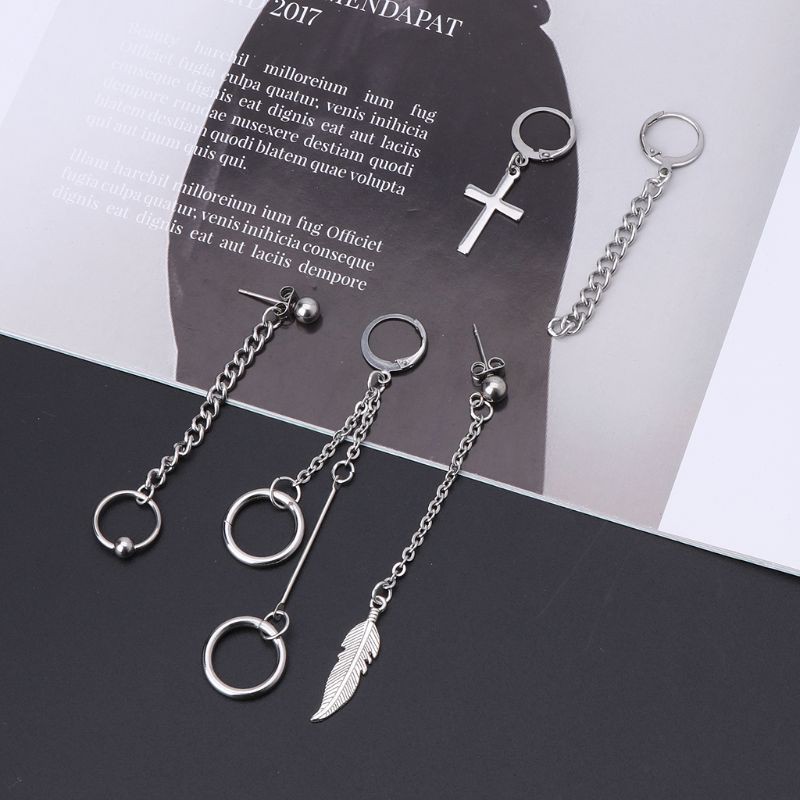 Set 5 khuyên tai phong cách Hàn Quốc unisex