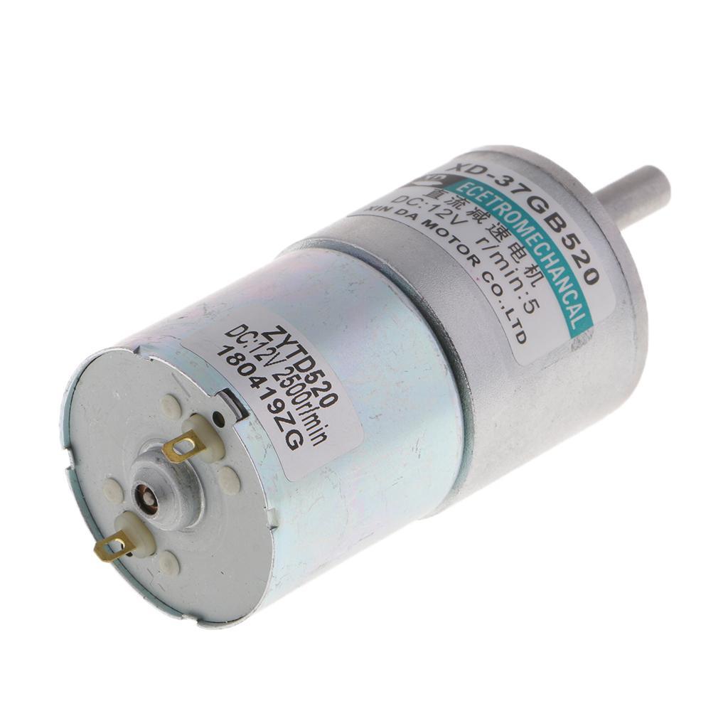 XD-37GB520 DC12V 10W 5RPM Micro Gear Motor High Adjustable Speed