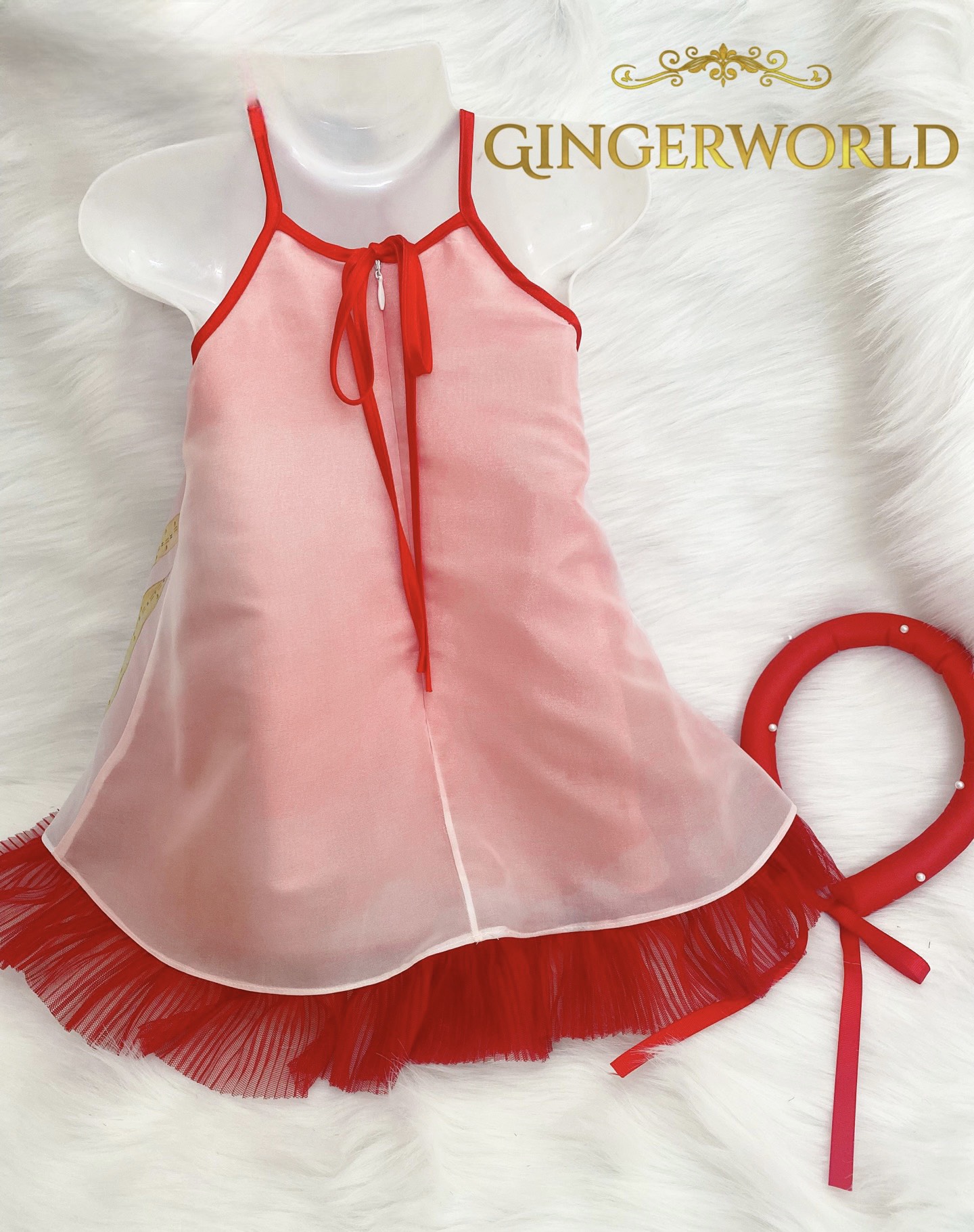 VÁY YẾM KÈM MẤN THANH LỊCH CHO BÉ SC401 GINGER WORLD