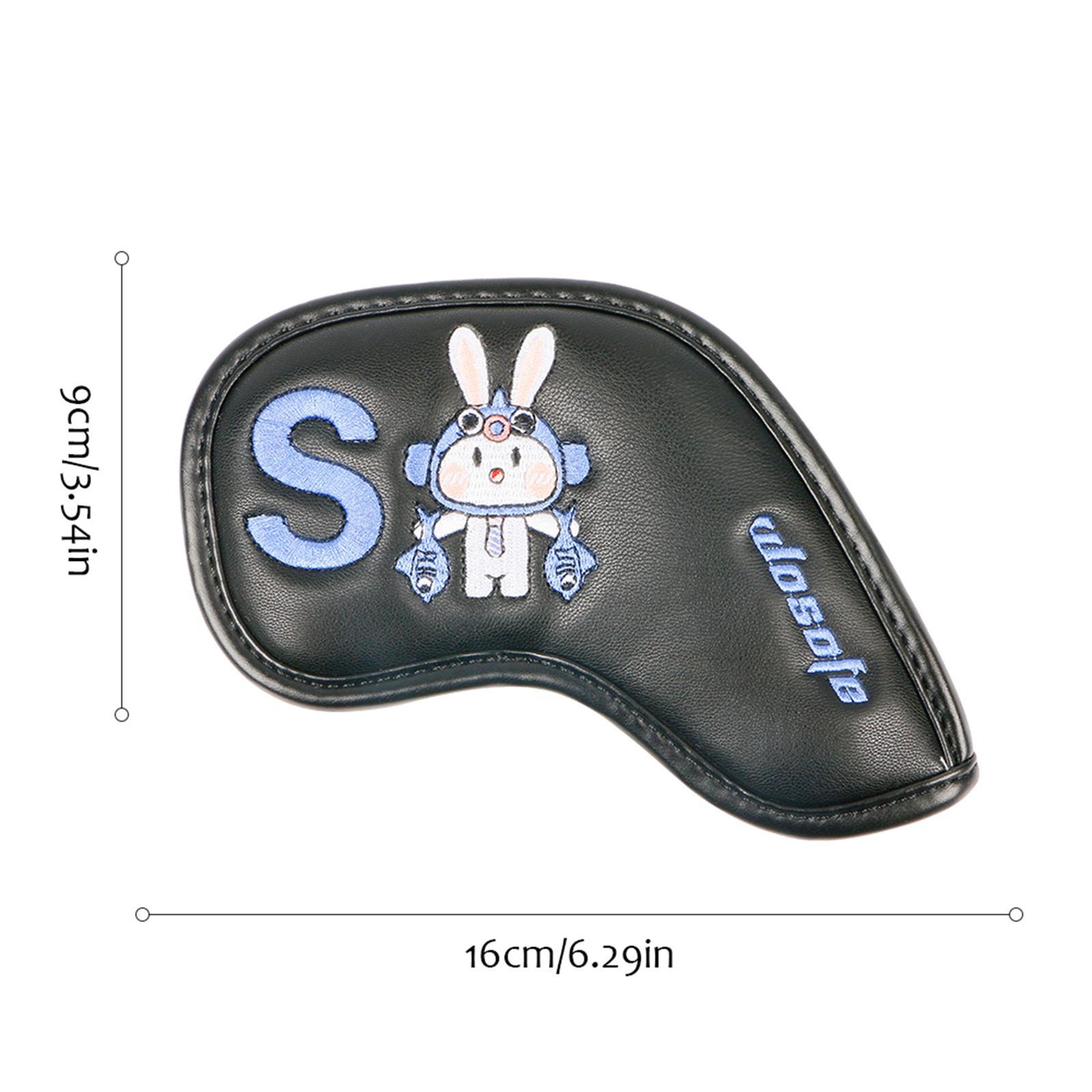 9x Golf Iron Club Head Covers Golf Wedge Iron Protective Headcover 4,5,6,7,8,9,P,A,S Lightweight Protector Golf Iron Headcover for Men Women