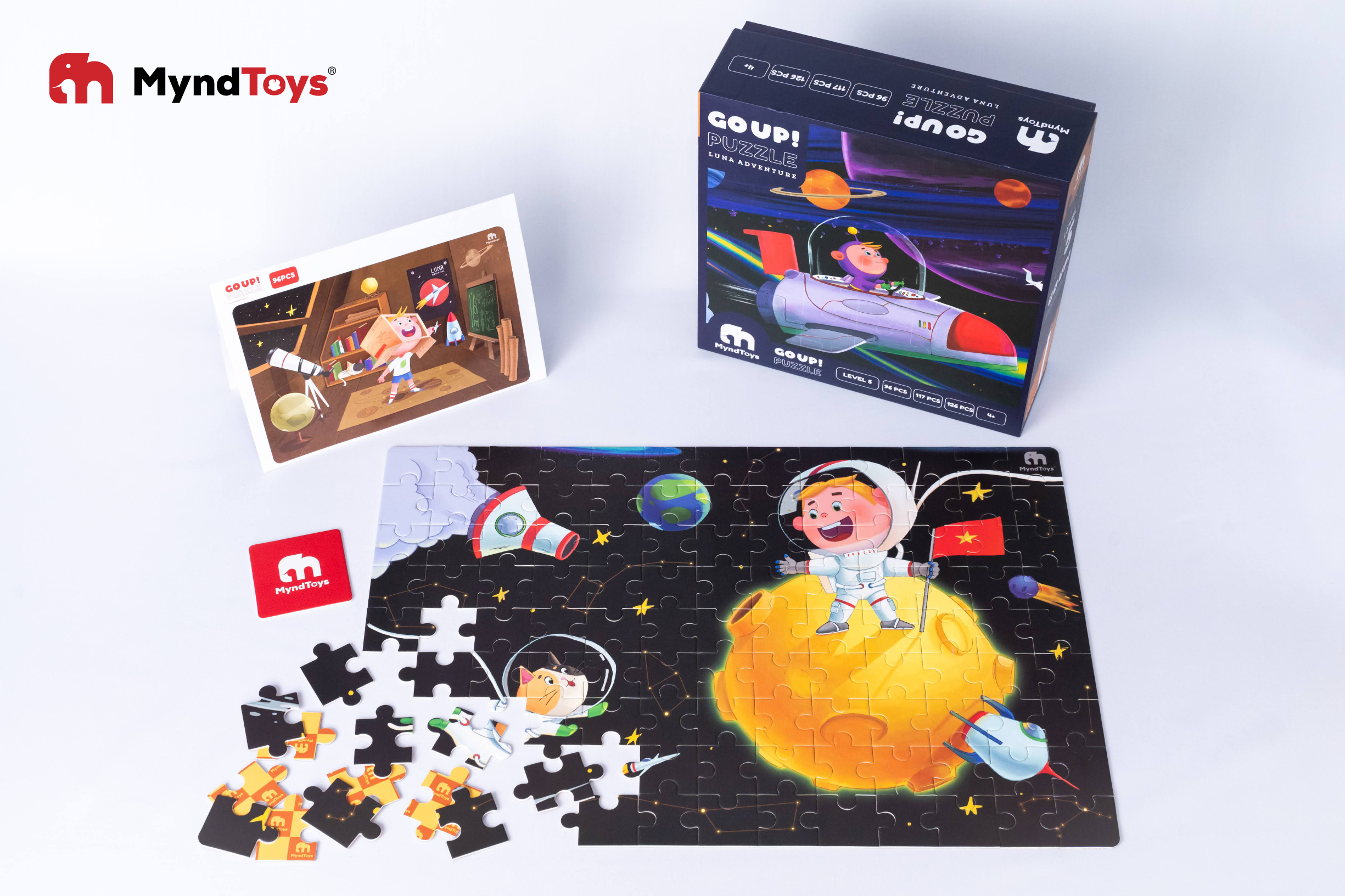 Đồ Chơi Xếp Hình MyndToys - GO UP! Puzzle – Level 5 – Luna Adventure (Cho Bé Từ 4 Tuổi)