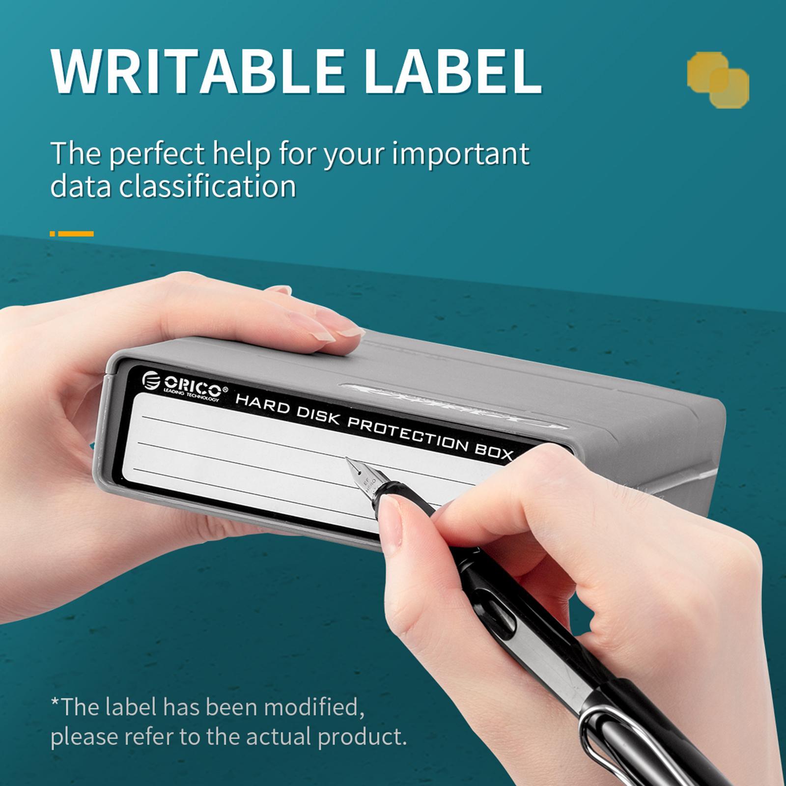 Hard Drive Case with Label Universal Portable for 3.5"/3.5" Hard Drive Disk