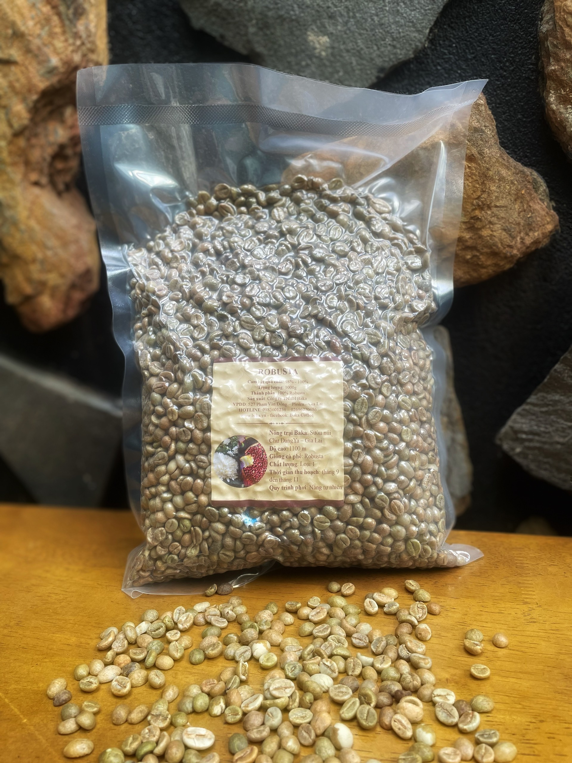 Cà Phê Nhân Robusta (Bì 1kg)