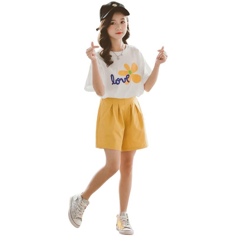 Bộ quần áo trẻ em dành cho bé gái 18-45kg, bộ quần áo cho nữ mẫu HOA VÀNG dịu dàng duyên dáng