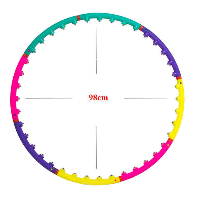 Vòng Lắc Giảm Eo Massage Hoop Với Hạt Massage Lồi Trên Vòng Đường Kính Sau Lắp 98cm Giảm Eo Giảm Mỡ Bụng hiệu quả