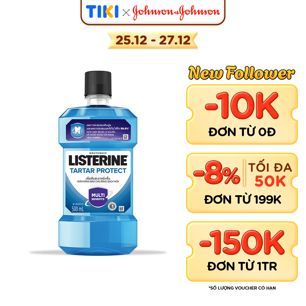 Nước Súc Miệng Ngăn Ngừa Vôi Răng Listerine Tartar Protection (500ml) - 8850007811671