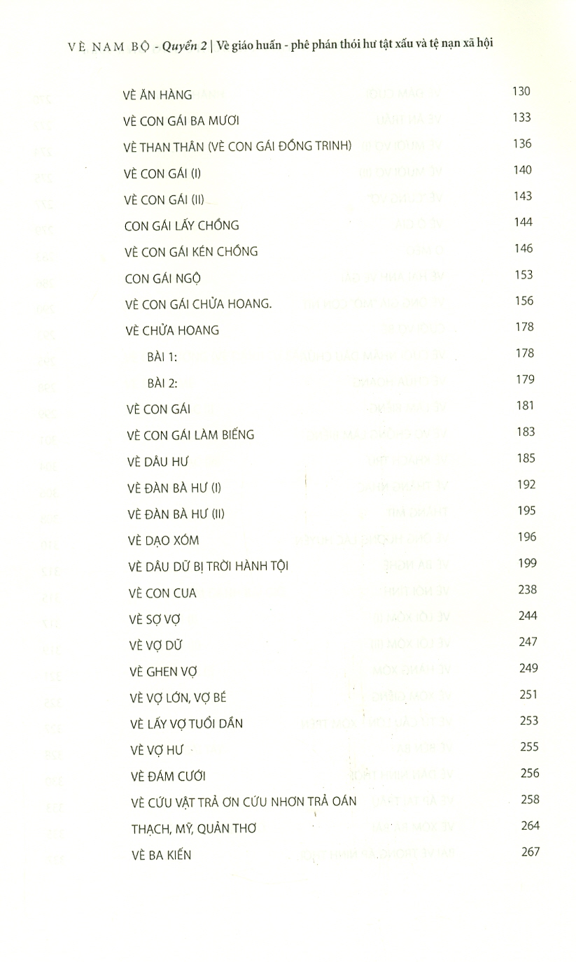 Tổng Tập Văn Học Dân Gian Nam Bộ: VÈ NAM BỘ - Quyển 2: Vè Giáo Huấn - Phê Phán Thói Hư Tật Xấu Và Tệ Nạn Xã Hội