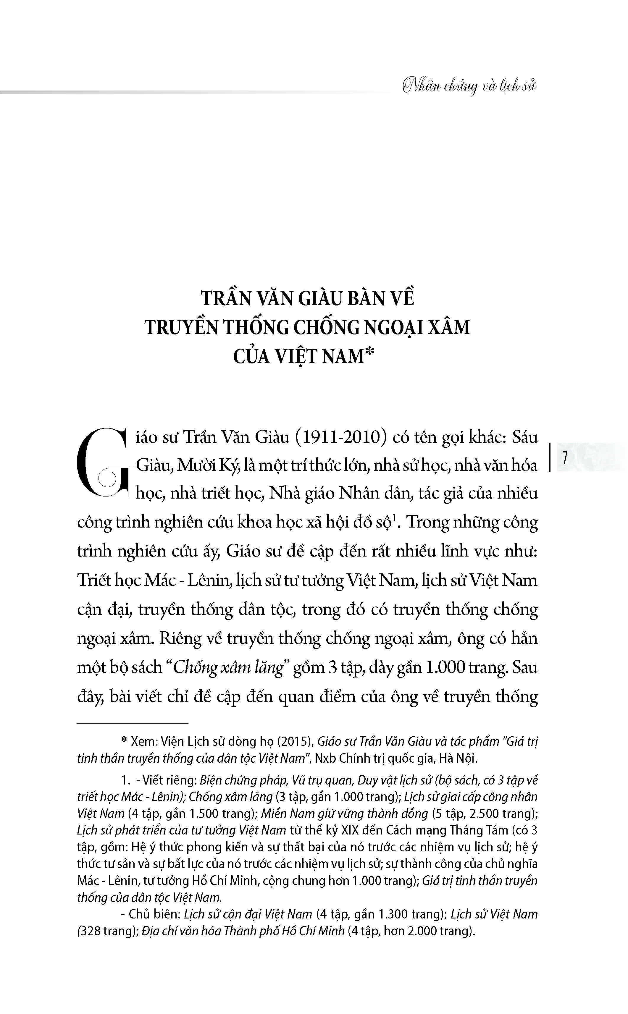 Nhân Chứng Và Lịch Sử