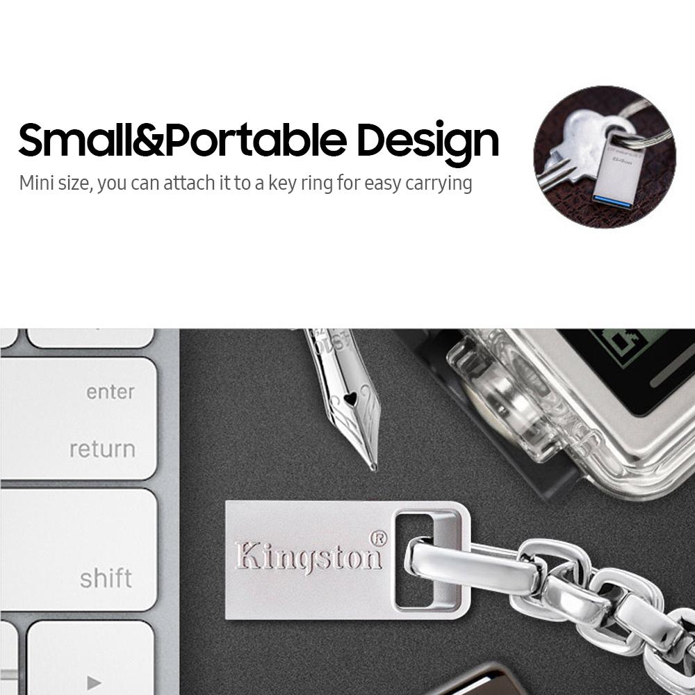 Ổ đĩa kim lọai Kingston DTMC3 64GB USB 3.1/flash USB di động chống va đập,chống mài mòn đĩa U lên đến 100MB / giây tốc độ đọc 64GB