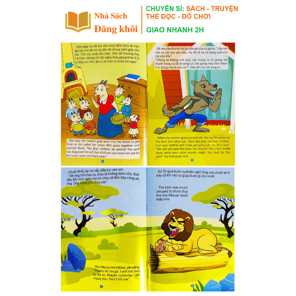 Sách - Truyện cổ tích song ngữ Anh Việt bộ 10-20 cuốn