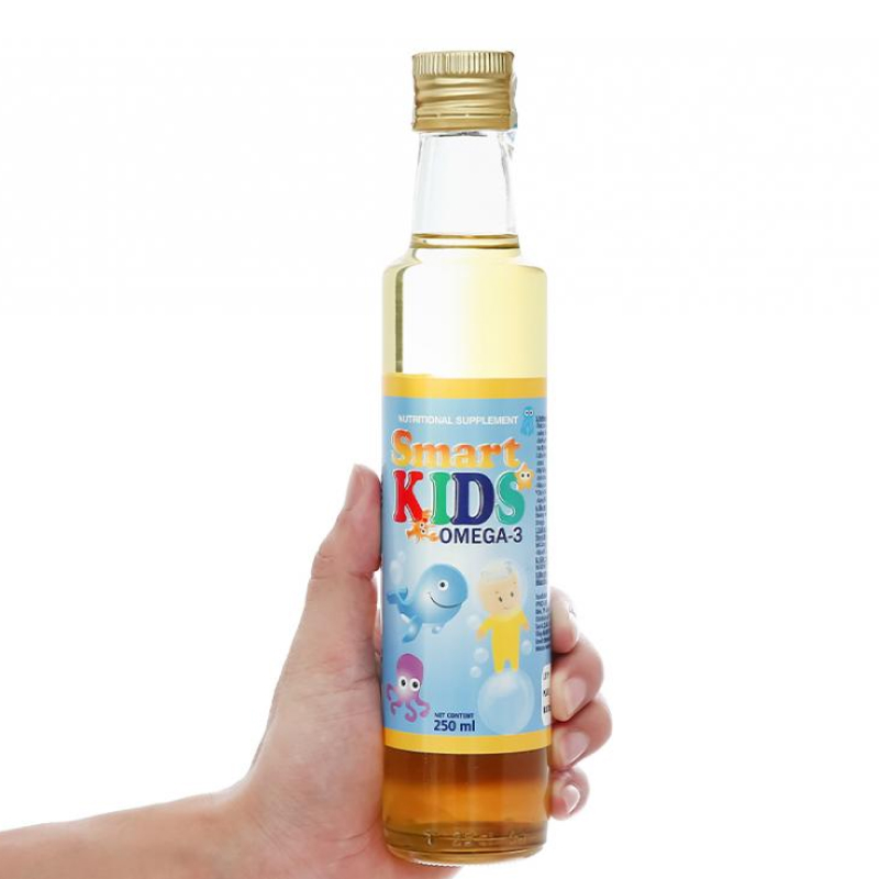 Dầu cá hồi cho bé bổ sung omega 3 Smart Kids chai 250ml - Hàng chính hãng