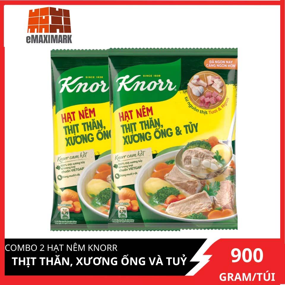 COMBO 2 gói hạt nêm Knorr Thịt thăn (xương ống&amp;tủy) 900gX2