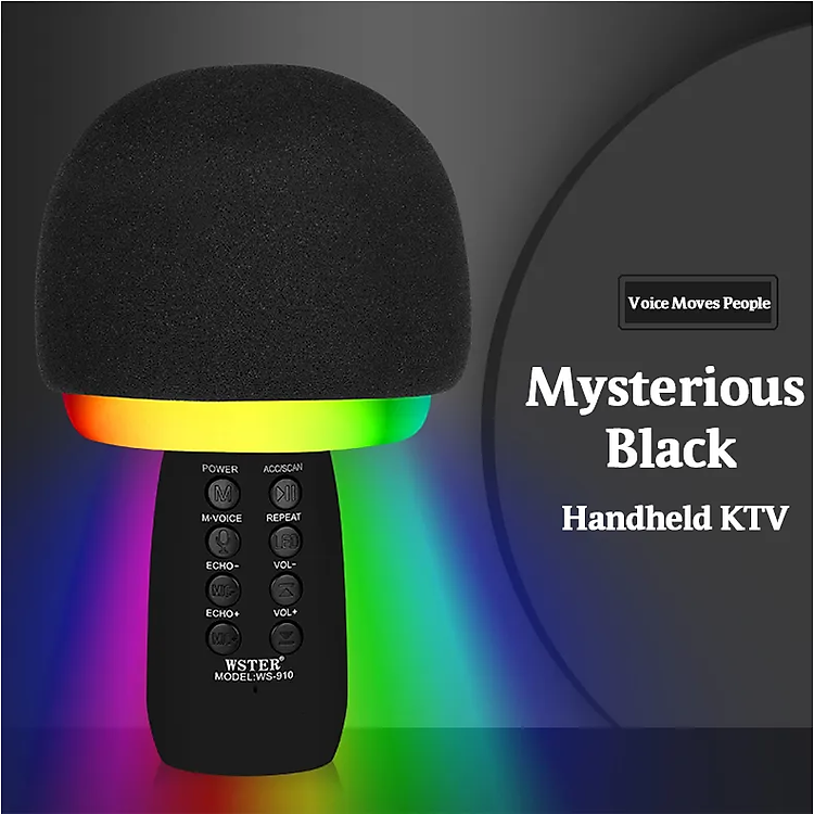 Micro Karaoke Bluetooth Ws-910 Led 7 Màu Âm Thanh Cực Hay Có FM, Usb, Thẻ Nhớ