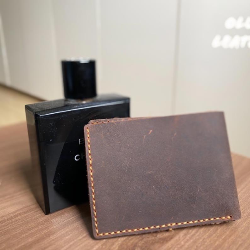 Ví Nam Mini handmade Da Bò Sáp Nhập Khẩu OLUX