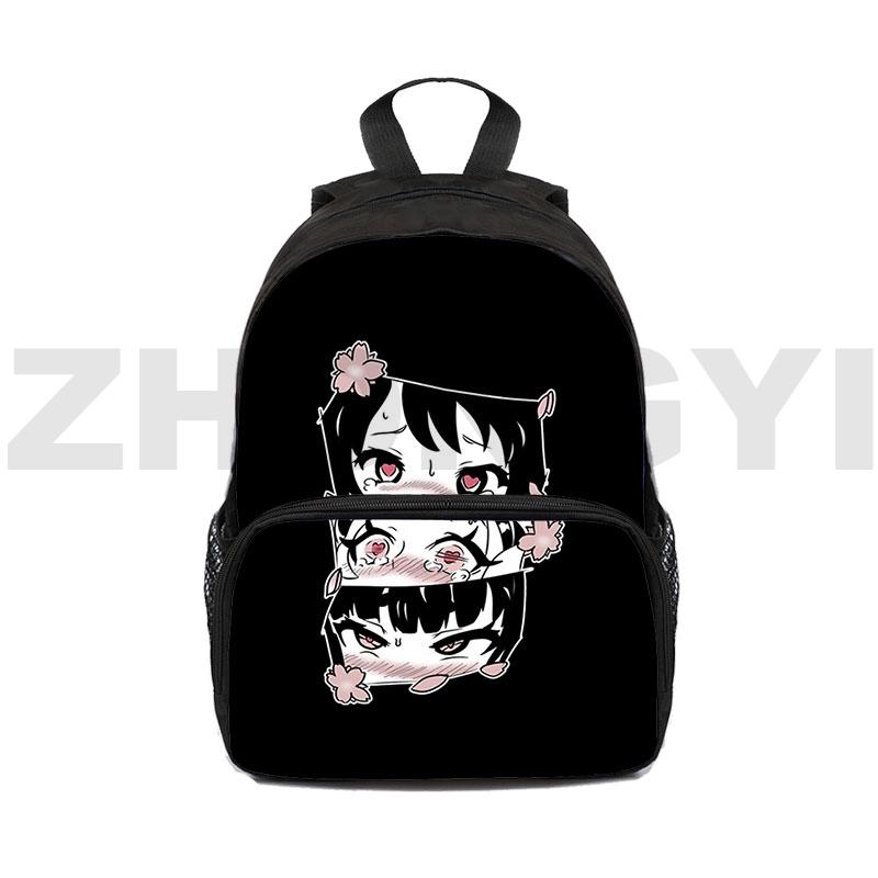 12/16 Inch Mini Trẻ Em 3D In Ahegao Ba Lô Trẻ Em Anime Đáng Hentai Túi Sinh Đựng Mẫu Giáo Ba Lô Trở Lại Trường Học