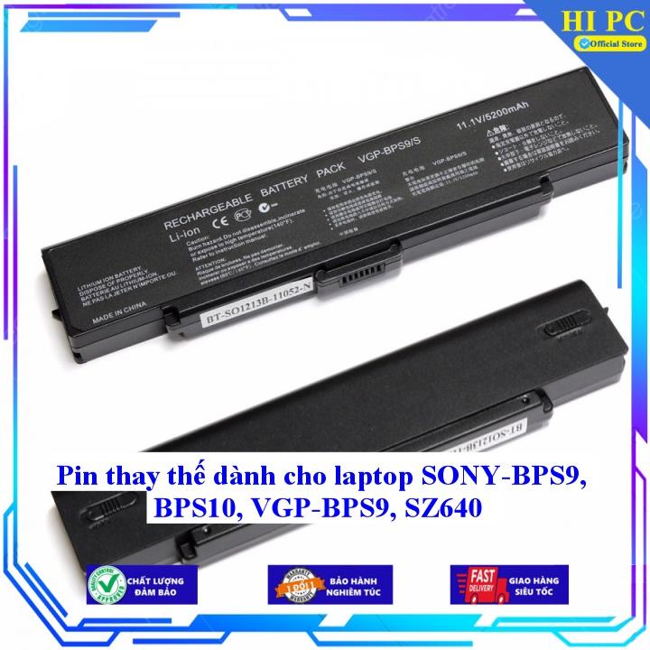 Pin thay thế dành cho laptop SONY-BPS9 BPS10 VGP-BPS9 SZ640 - Hàng Nhập Khẩu