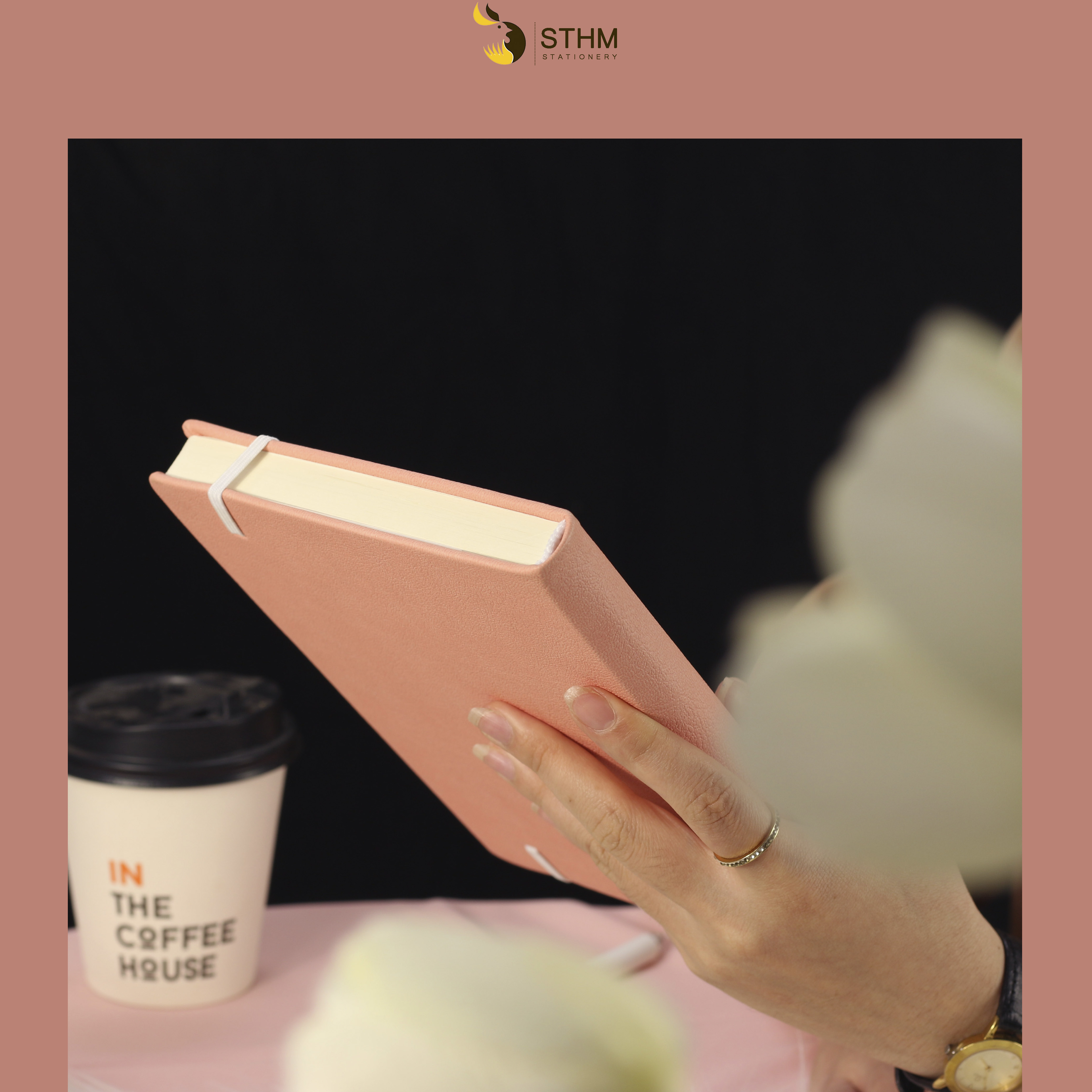 - SIMPERIE S1 - Mars - Sổ tay bìa cứng da PU - 200 trang có đánh số