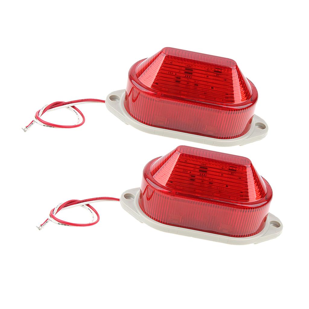 2x LED Beacon Red Flashing Strobe Signal Warning Light Lamp, AC220V