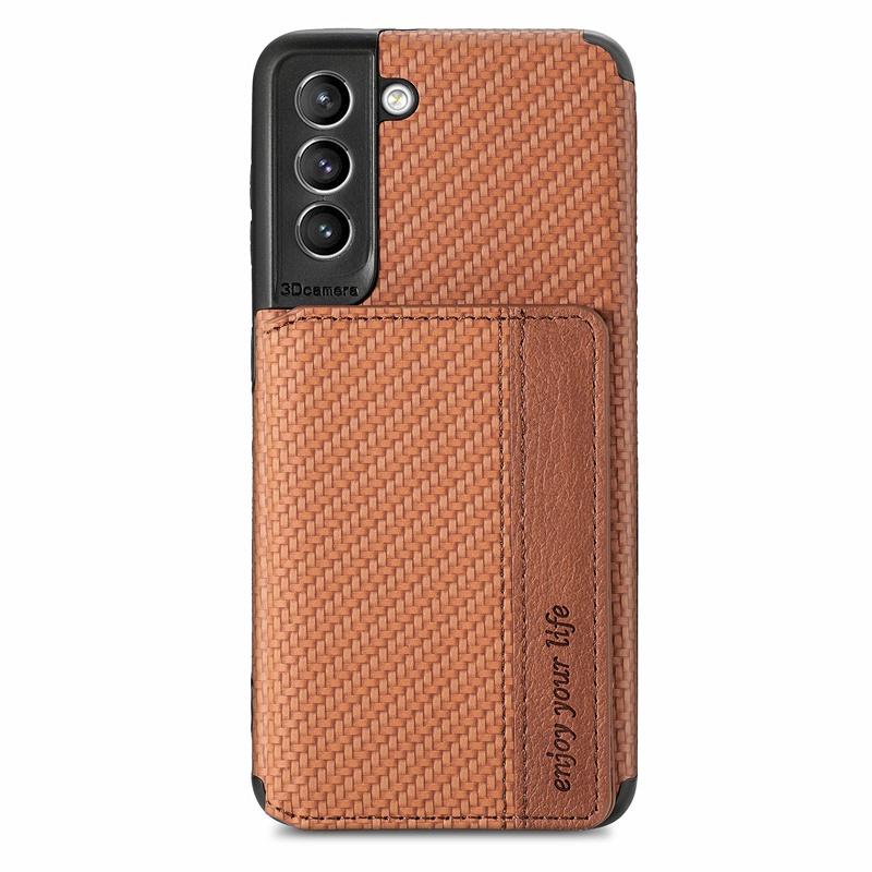Ốp điện thoại TPU mềm có ví đựng thẻ họa tiết dệt cho Samsung Galaxy A31 A22 A71 A51 A52 A72 A82 5G Note 20 S21 Plus