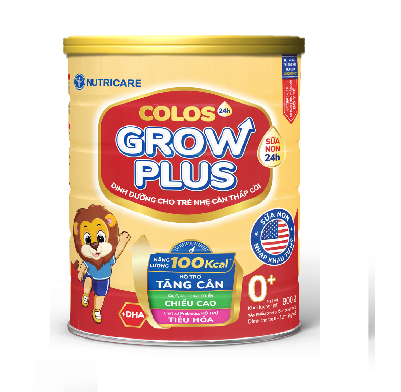 Combo 3 lon Sữa công thức Colos 24h Grow Plus 0+ lon 800g - giúp trẻ phát triển toàn diện
