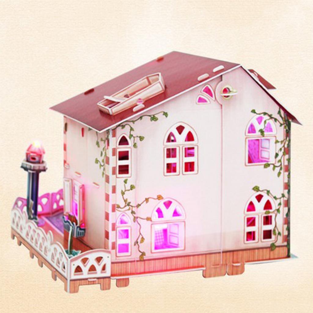 Miniature Project 3D Dollhouse Kit Decorations with Furnitures Puzzle House