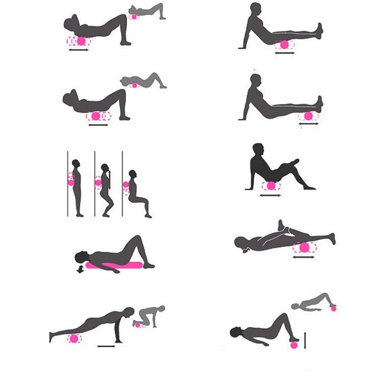 Con Lăn Foam Roller Massage, Dãn Cơ Tập Gym,Yoga Hàng Chuẩn 33 x 14 cm