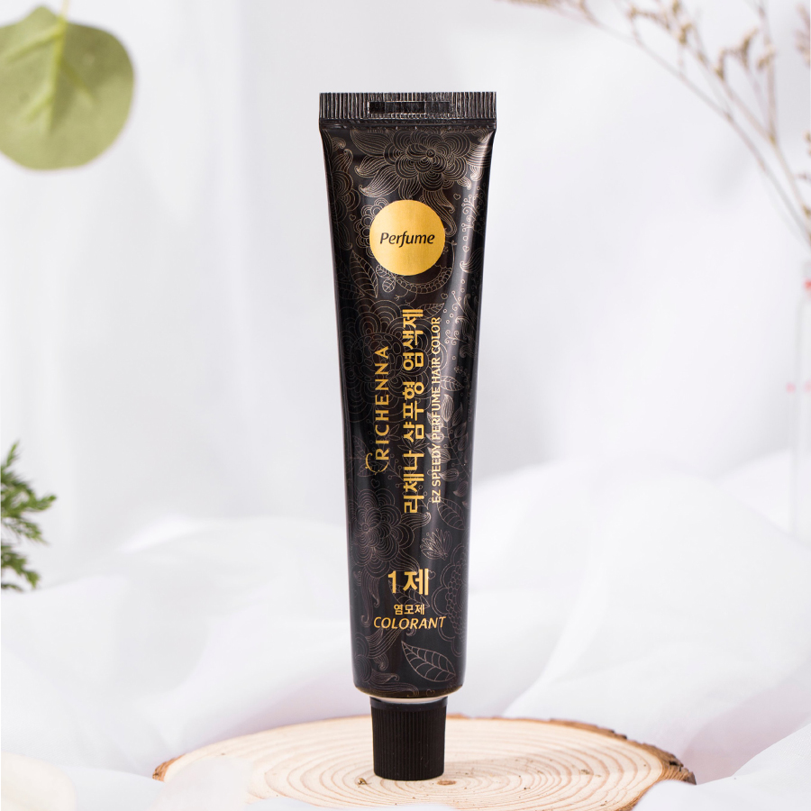 COMBO 5 hộp Thuốc nhuộm tóc phủ bạc thảo dược Richenna EZ Speedy Hair Color Perfume dạng dầu gội hương nước hoa 60G