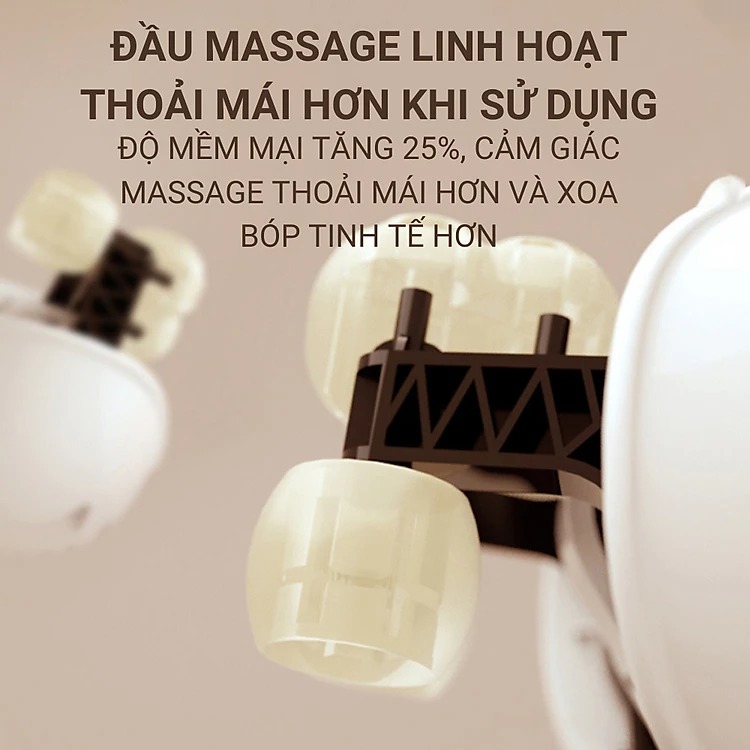 ￼Máy massage cổ vai gáy với 6 đầu mát xa nâng cấp chất liệu silicon, kết hợp chườm nóng giảm đau nhức Thiên phúc tâm