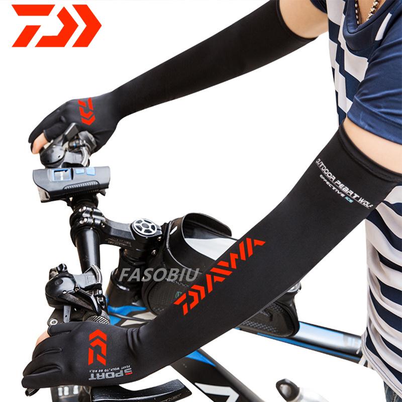 Mới Daiwa Găng Tay Chống Nắng UV Găng Tay Câu Cá Thoáng Khí Săn Bắn Chống Trơn Trượt Nhanh Khô Cắm Trại Đi Xe Đạp Ngón Tay Găng Tay Thể Thao