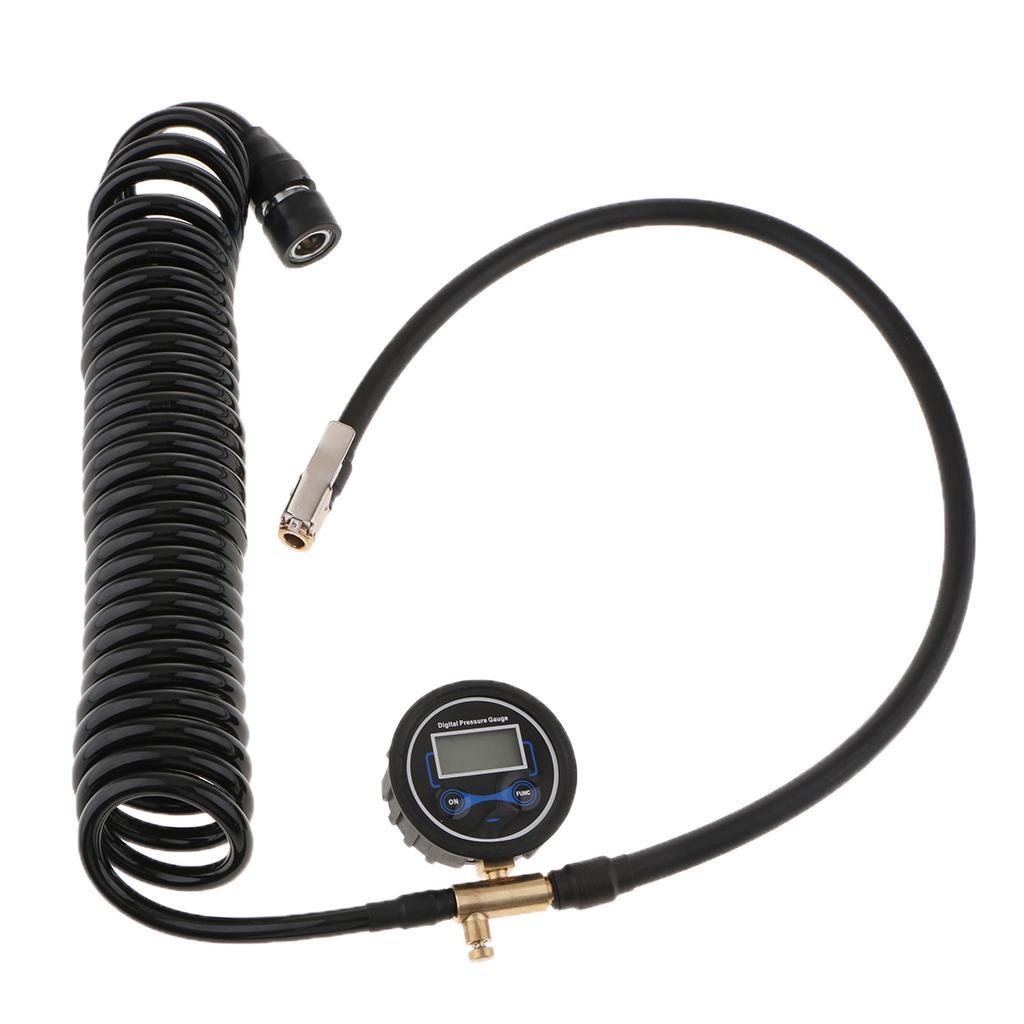Car Motorcycle Wheel Tire Air Pressure Gauge Tester with 1.5M Pipe