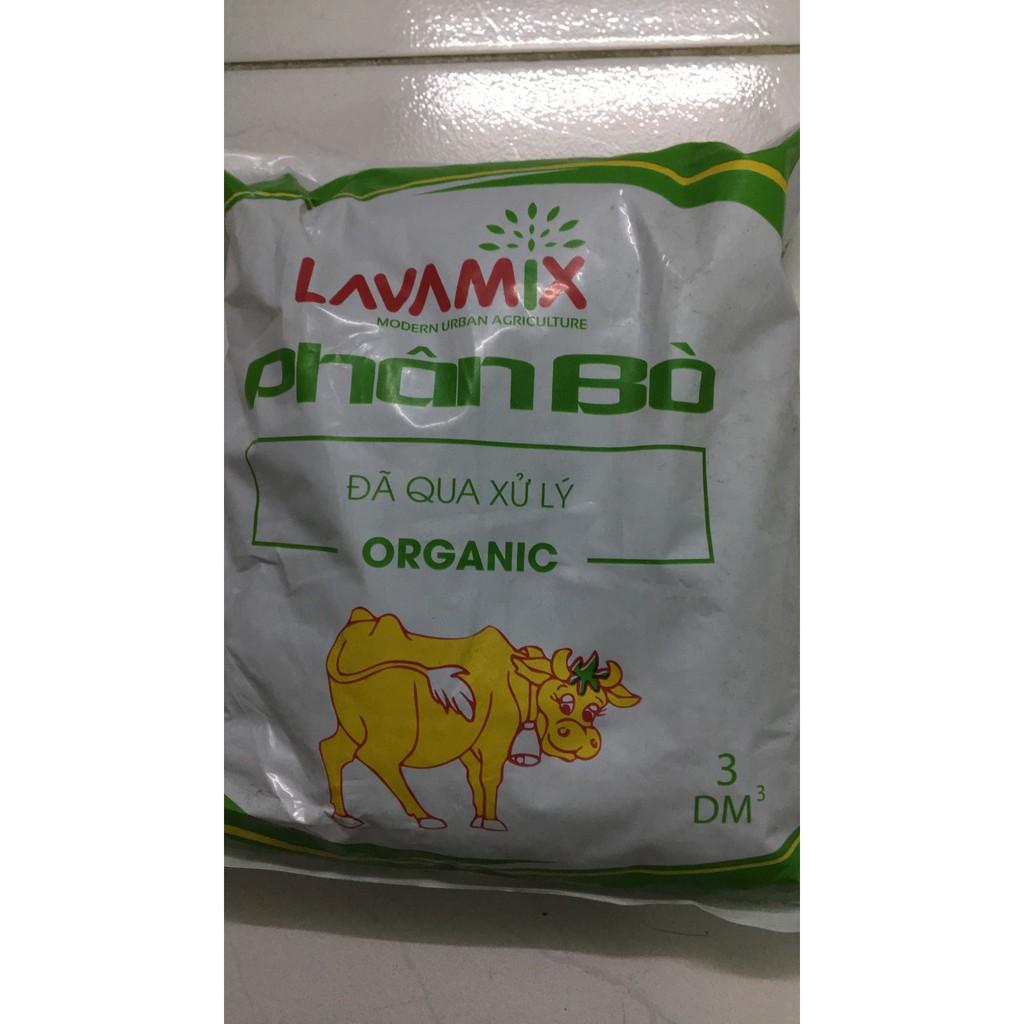 PHÂN BÒ SẠCH LAVAMIX BÓN CHO CÂY TRỒNG GÓI 10 LÍT