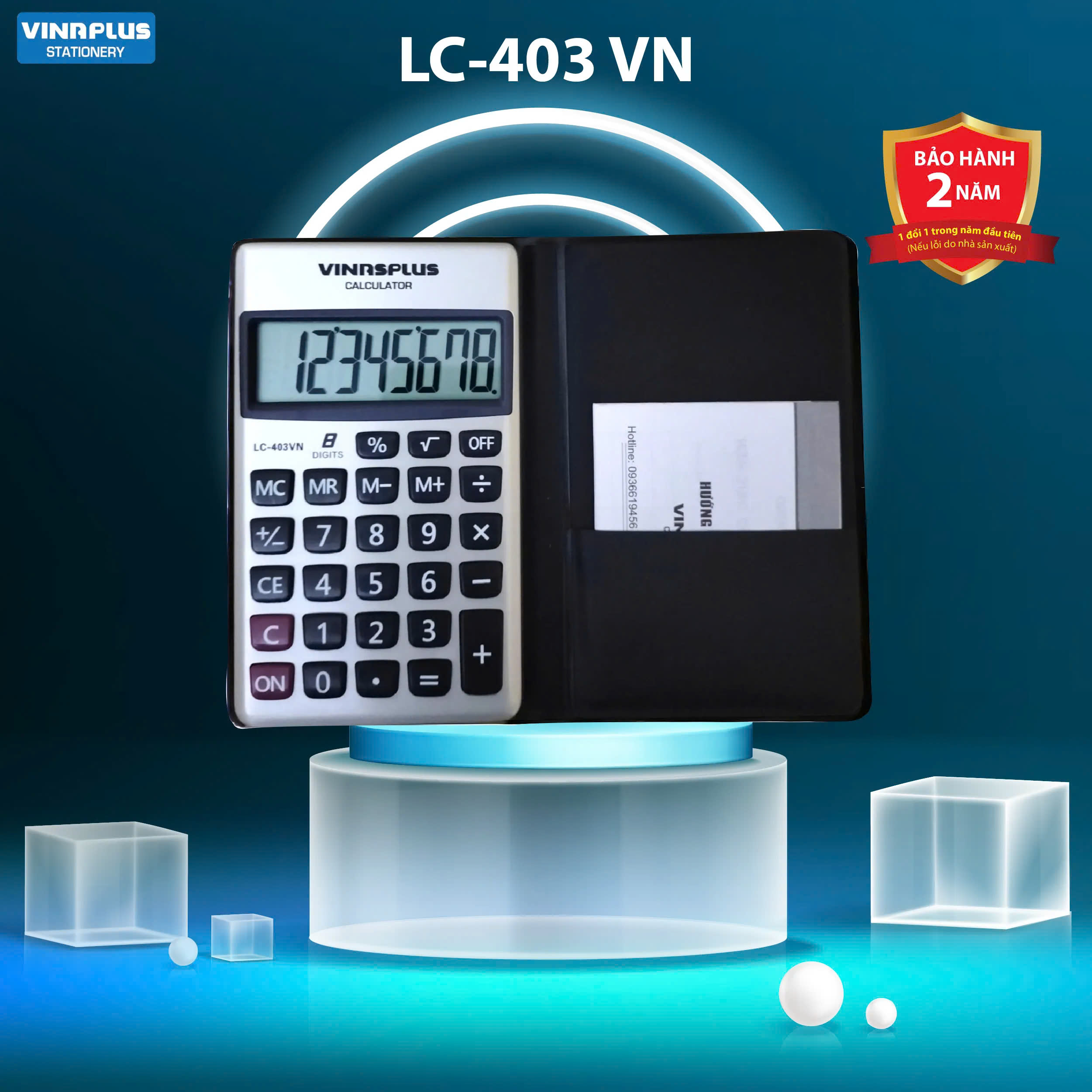 Máy Tính Bỏ Túi LC-403VN Bảo Hành 2 Năm - Có Vỏ Giả Da Simili