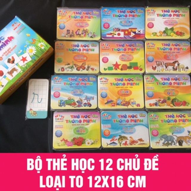 Thẻ học thông minh song ngữ bibo - đồ chơi thông minh flashcard anh việt chủ đề các loại quả