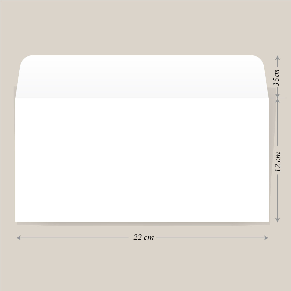 Bao thư trắng giấy dày 12 x 22 cm (xấp 100 cái)
