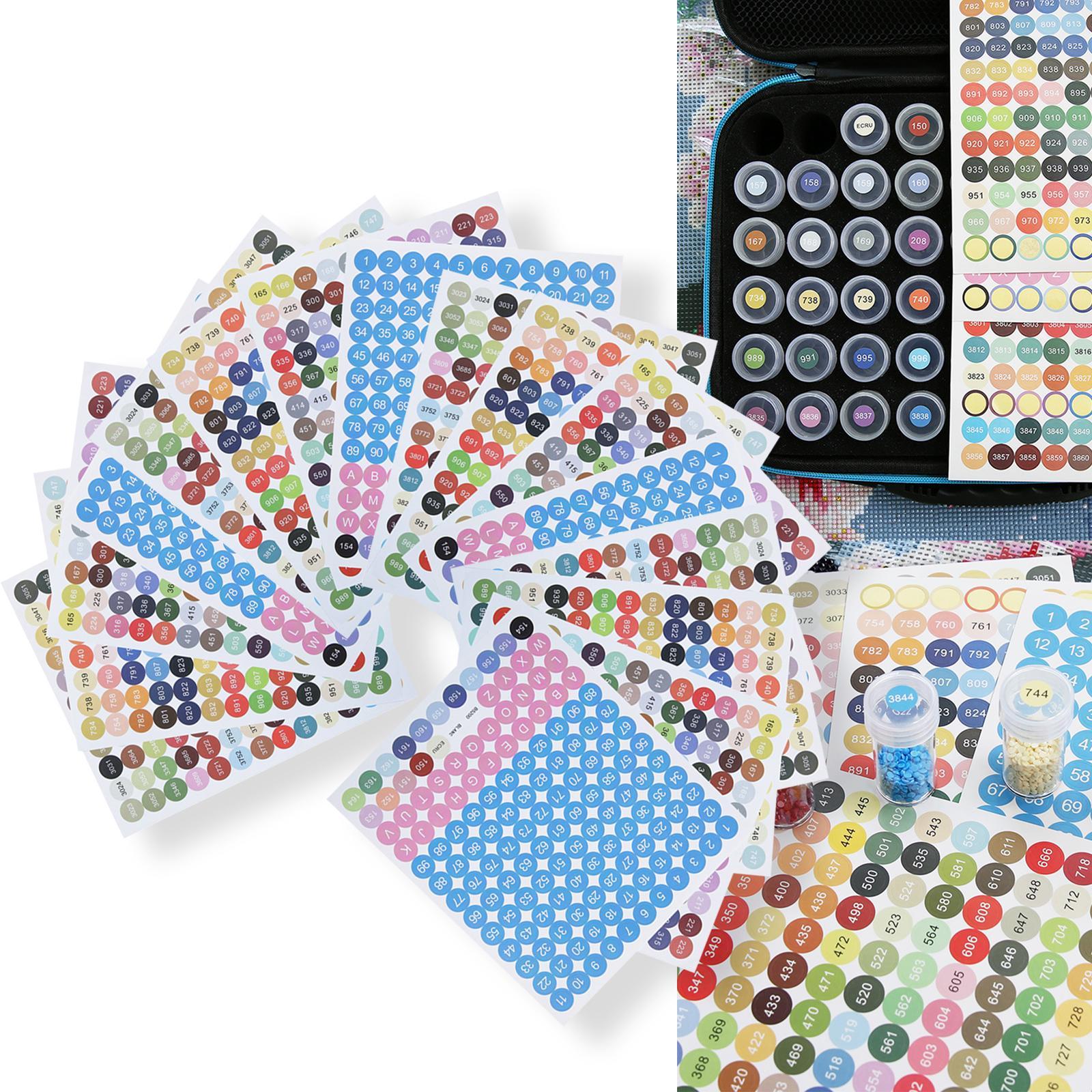 Number stickers colorful