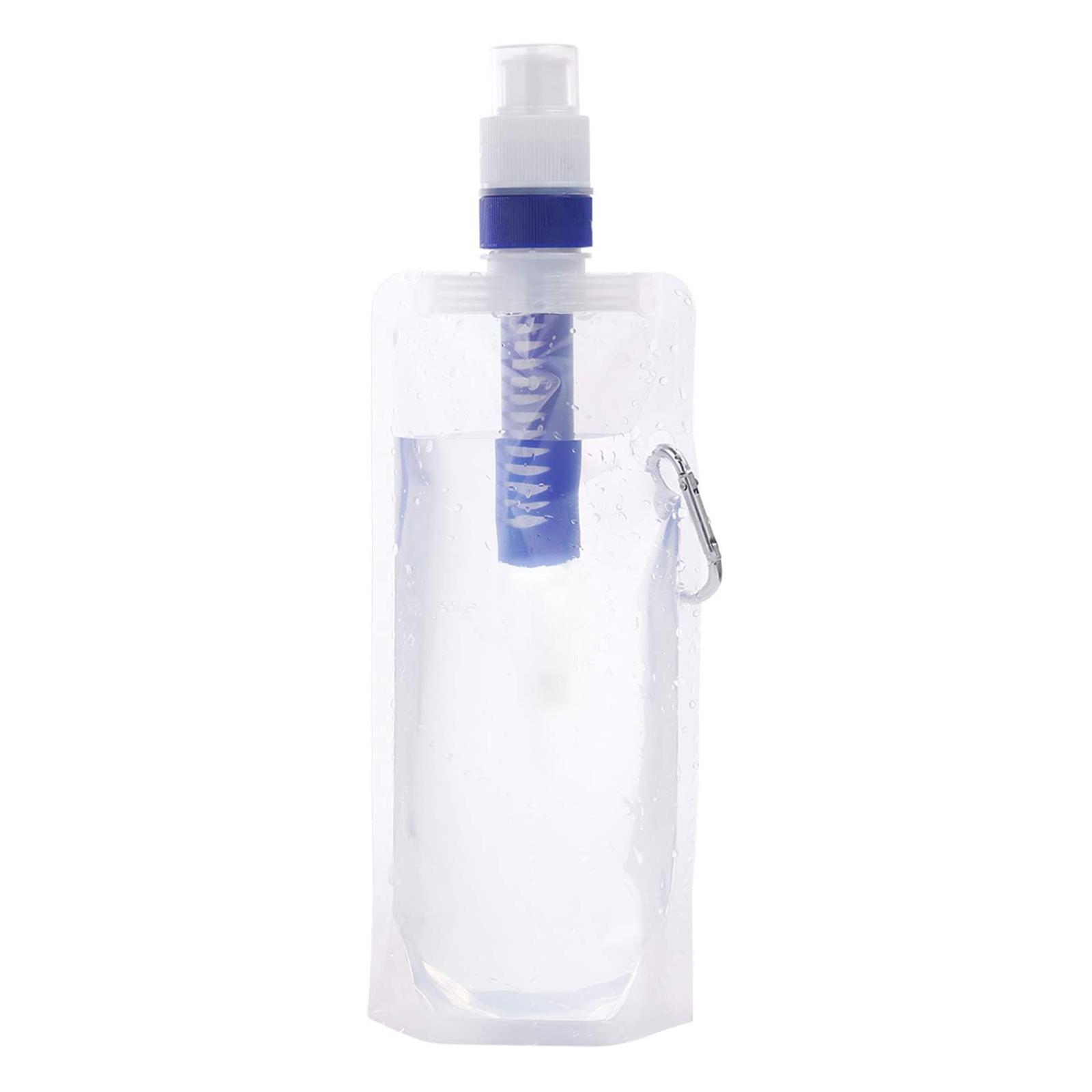 Collapsible Water Filter Canteens for Hiking, Water Bag/Bottle with Filter, Squeeze Water through a Filter, BPA Free Leakproof, Emergency Preparedness