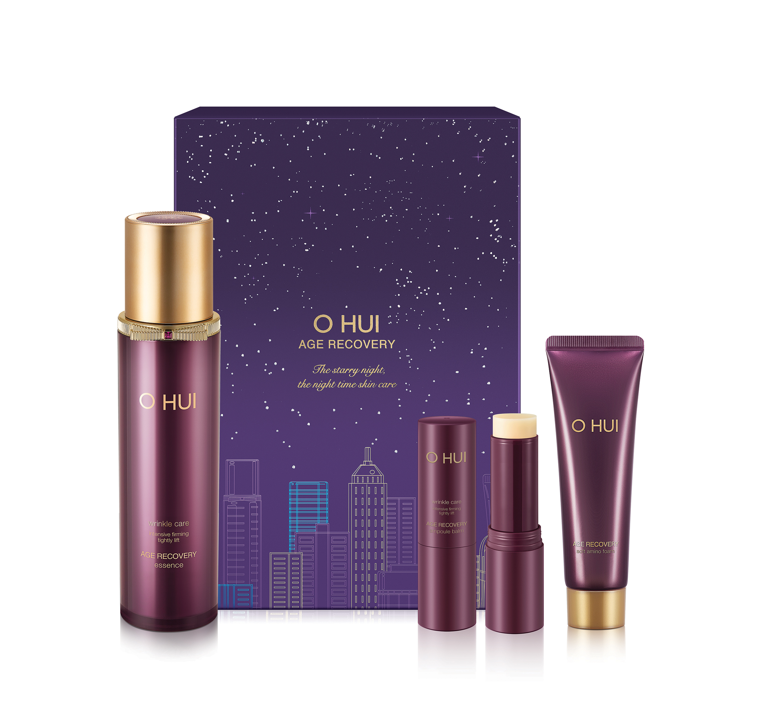 Bộ tinh chất bổ sung collagen cải thiện nếp nhăn OHUI Age Recovery Essence Set